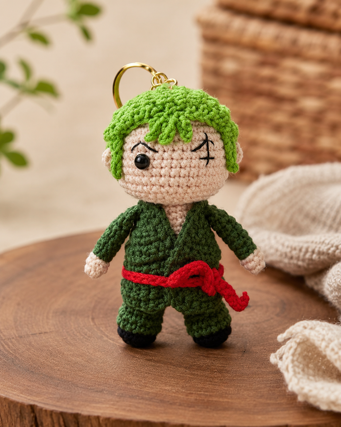 One Piece Keychain Cartoon Handmade Crochet Toys