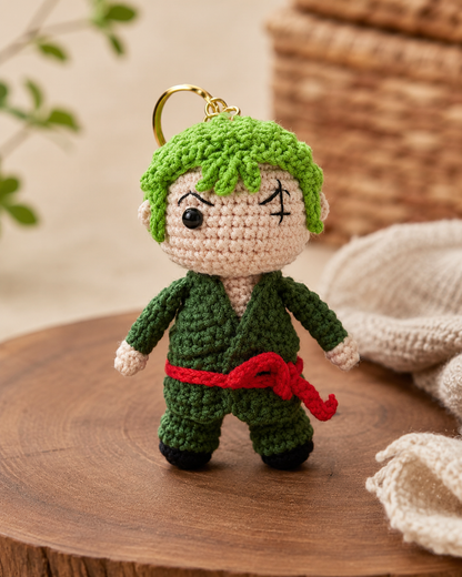 One Piece Keychain Cartoon Handmade Crochet Toys